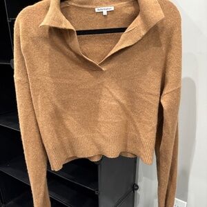 Reformation 100% cashmere cropped collared sweater size small